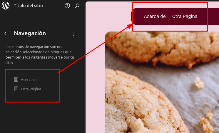 Menú de Navegación editado